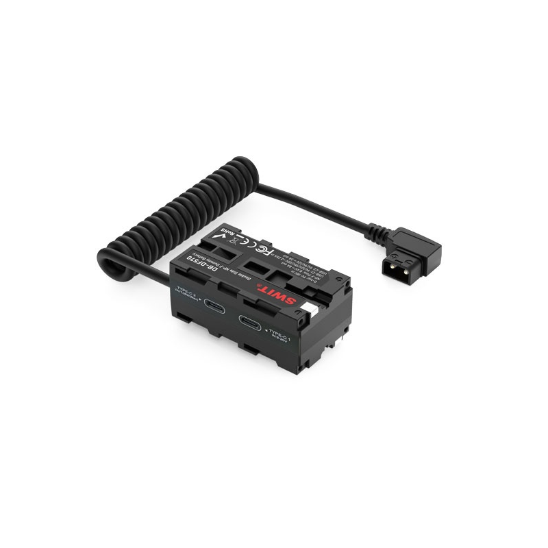 DB-DF570 Dual Side NP-F Dummy Battery  USB-C et D-Tap