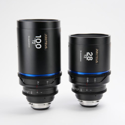 Proteus 2X Anamorphic 2-Lens Bundle Set C (28mm, 100mm) - Blue (Feet) - Arri PL Canon EF