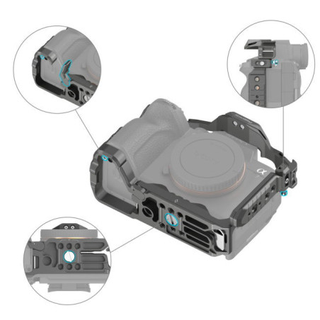 4539 HawkLock Quick Release Advanced Cage Kit for Sony Alpha 7R V / 7 IV / 7S III