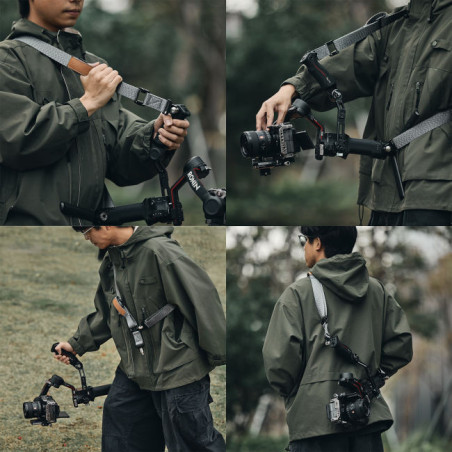 4383B Sling Handle with Weight-Reducing Shoulder Strap Kit for DJI RS 2, 3, 3Pro, 4, 4Pro