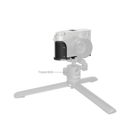 5217 L-Shaped Mount Plate with Silicone Handle for FUJIFILM X half (Charcoal Silver)