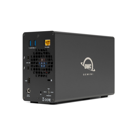24TB Gemini - Thunderbolt (USB-C) Dock and Dual-Drive HDD RAID External Storage Solution