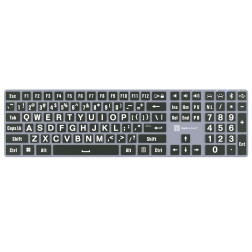 Logickeyboard XL-Print White on Black TITAN FR (PC)