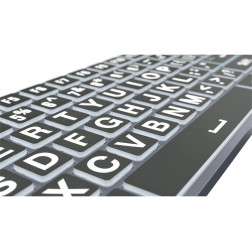 Logickeyboard XL-Print White on Black TITAN FR (PC)