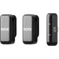 Wireless Micro Noir USB-C 2x emetteurs vers un recepteur