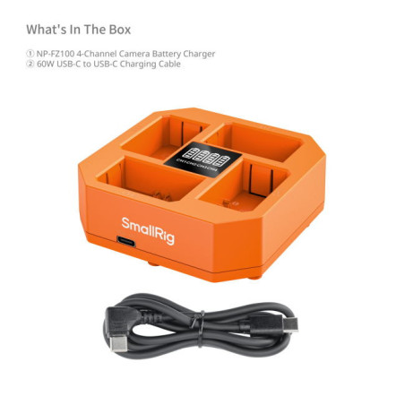 4839 NP-FZ100 4-Channel Camera Battery Charger