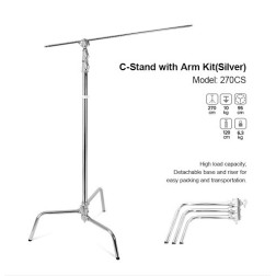 Godox 270CS C-Stand with Arm & Grip Head - 270cm Découvr