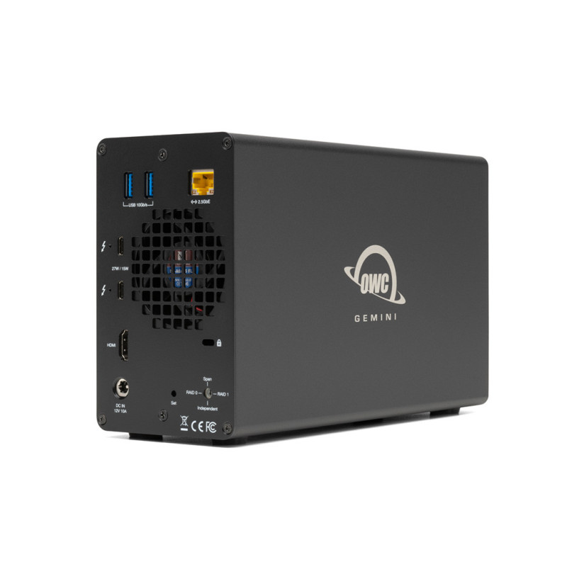 12TB Gemini - Thunderbolt (USB-C) Dock and Dual-Drive HDD RAID External Storage Solution