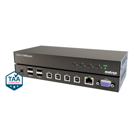 KMLync 4-port USB keyboard and mouse switch Matrox