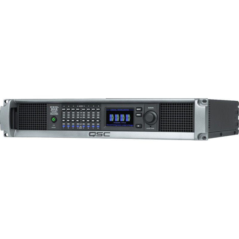 CX-Q - FlexAmp 8000W-8ch/8Ω ou 100V (s. E/S)