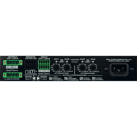 SPA - Ampli 4x 60W/8Ohms 250W/100V Energy Star SPA - Amp