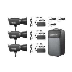 Godox Litemons LA300Bi Bi-color LED Video Light 3-light kit (Black)