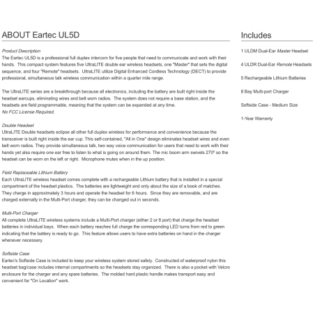 Ultralite UL5 UL5D HD