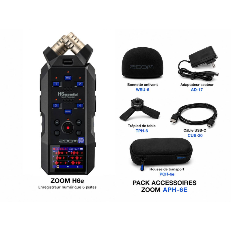 H6e avec APH-6E Pack Accessories