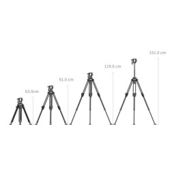 4420 Lightweight Video Carbon Fiber Tripod Kit AD-50 Pro