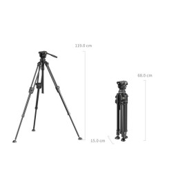 4420 Lightweight Video Carbon Fiber Tripod Kit AD-50 Pro