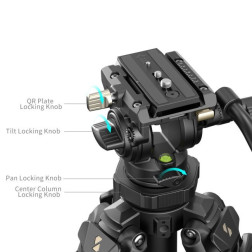 4420 Lightweight Video Carbon Fiber Tripod Kit AD-50 Pro