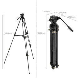 4686 Heavy-Duty Fluid Head Tripod Kit AD-01S