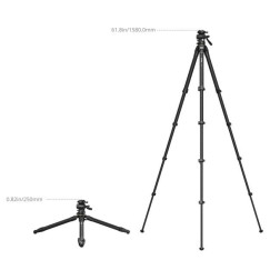 5028 Portable Carbon Fiber Travel Tripod Kit