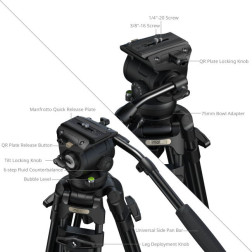 5579 FSD16 FreeSpeed Heavy-Duty Aluminum Alloy Tripod