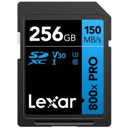 SDXC 800x PRO Blue Series 256GB UHS-1 V30 - Read 150MB s