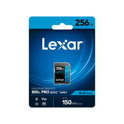 SDXC 800x PRO Blue Series 256GB UHS-1 V30 - Read 150MB s