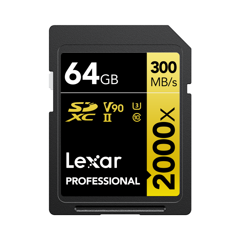 SD Pro Gold Series UHS-II 2000x 64GB V90
