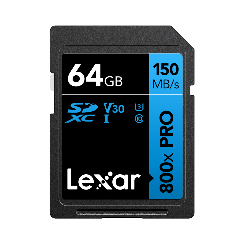 SDXC 800x PRO Blue Series 64GB UHS-1 V30 - Read 150MB/s SDXC 800x PRO Blue Series 64GB UHS-1 V30 - Read 150MB/s