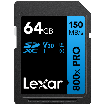 SDXC 800x PRO Blue Series 64GB UHS-1 V30 - Read 150MB s