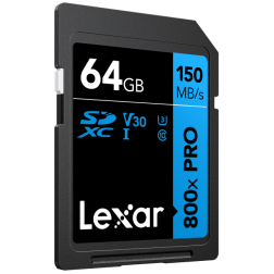 SDXC 800x PRO Blue Series 64GB UHS-1 V30 - Read 150MB s