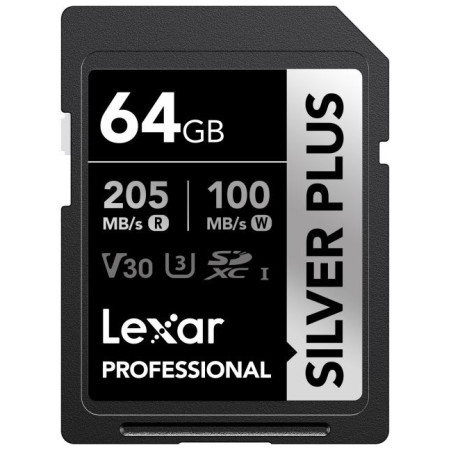 SD Silver Plus UHS-1 64GB V30 R205 W100MB s