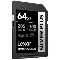 SD Silver Plus UHS-1 64GB V30 R205/W100MB/s