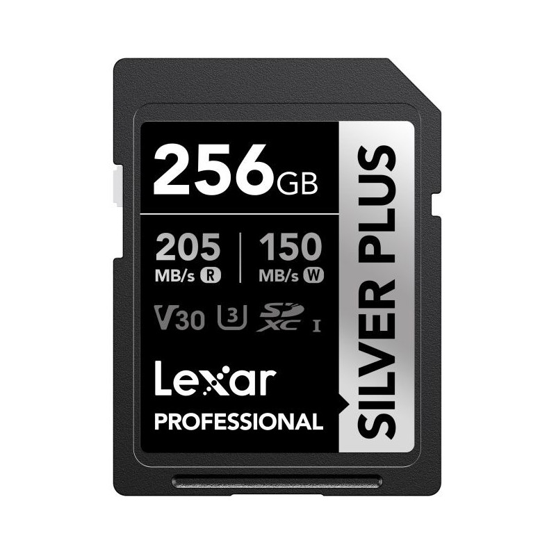 SD Silver Plus UHS-1 256GB V30 R205/W150MB/s SD Silver Plus UHS-1 256GB V30 R205/W150MB/s