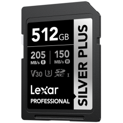 SD Silver Plus UHS-1 512GB V30 R205 W150MB s