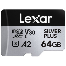 microSDXC Silver Plus UHS-1 64GB V30 R205 W100MB s