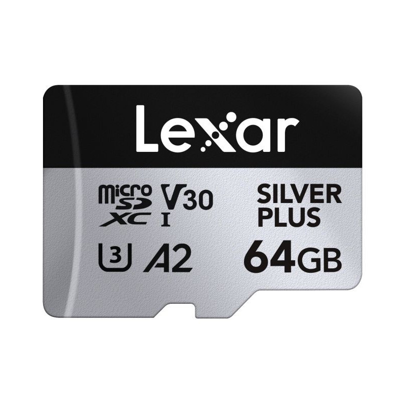 microSDXC Silver Plus UHS-1 64GB V30 R205/W100MB/s microSDXC Silver Plus UHS-1 64GB V30 R205/W100MB/s
