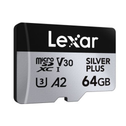 microSDXC Silver Plus UHS-1 64GB V30 R205/W100MB/s