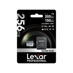 microSDXC Silver Plus UHS-1 256GB V30 R205 W150MB s