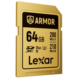 SDXC Pro Gold Series ARMOR UHS-II 64GB V60 IP68 Stainless Steel R280/W210MB/s