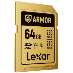 SDXC Pro Gold Series ARMOR UHS-II 64GB V60 IP68 Stainless Steel R280 W210MB s