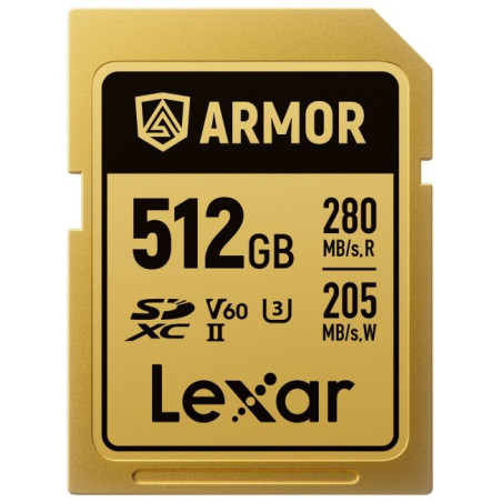 SDXC Pro Gold Series ARMOR UHS-II 512GB V60 IP68 Stainless Steel R280 W205MB s