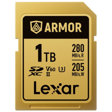SDXC Pro Gold Series ARMOR UHS-II 1TB V60 IP68 Stainless Steel R280 W205MB s