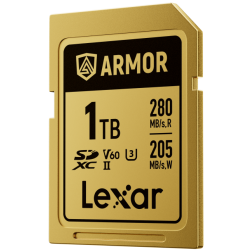 SDXC Pro Gold Series ARMOR UHS-II 1TB V60 IP68 Stainless Steel R280 W205MB s