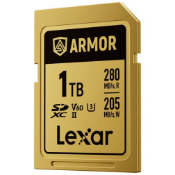 SDXC Pro Gold Series ARMOR UHS-II 1TB V60 IP68 Stainless Steel R280 W205MB s