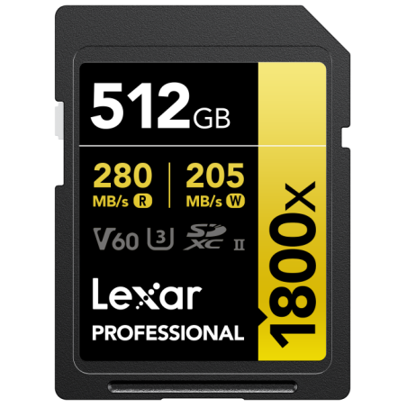 SD Pro Gold Series UHS-II 1800x 512GB V60