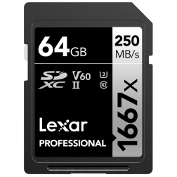 SD Pro Silver Series UHS-II 1667x 64GB V60