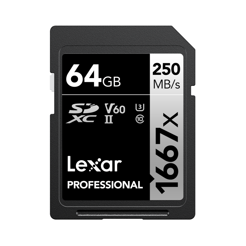 SD Pro Silver Series UHS-II 1667x 64GB V60