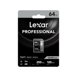 SD Pro Silver Series UHS-II 1667x 64GB V60