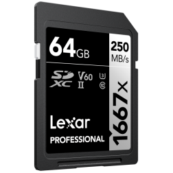 SD Pro Silver Series UHS-II 1667x 64GB V60