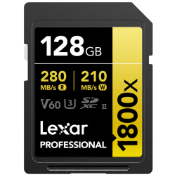 SD Pro Gold Series UHS-II 1800x 128GB V60